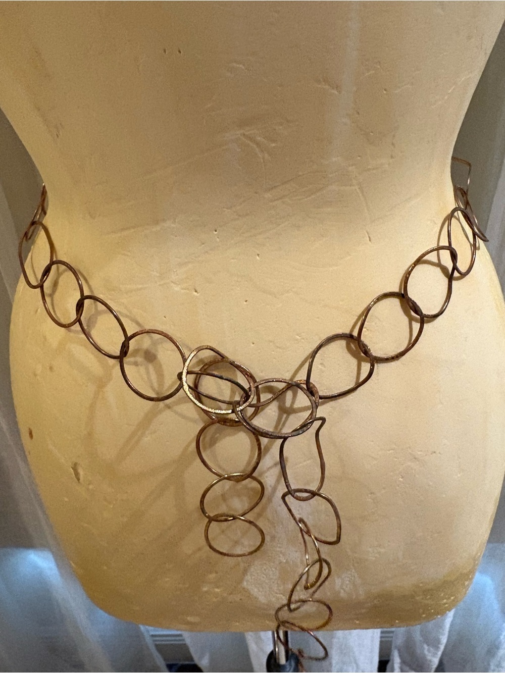 Source Unknown Linked Circle Waist Chain - Gold